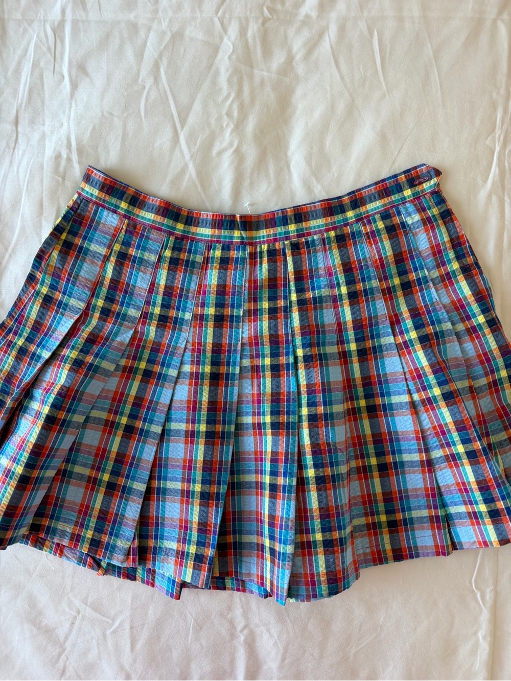 Urban Outfitters Multicolor Plaid Pleated Mini Skirt size L
